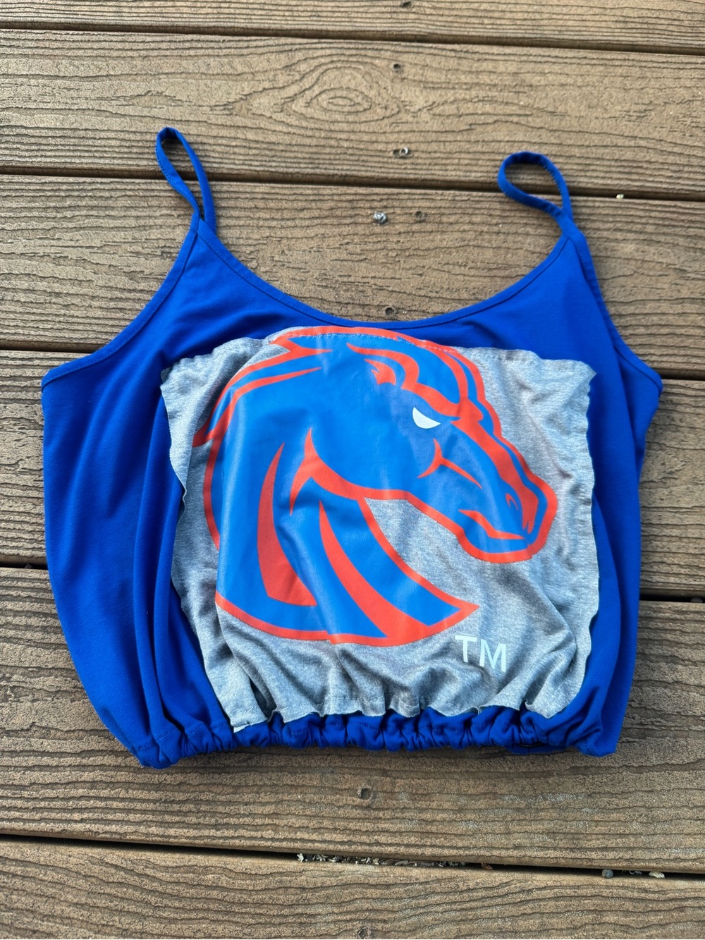 Boise State Blue Athletic Cropped Tank